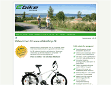 Tablet Screenshot of ebikeshop.dk